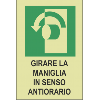 segnaletica adesiva fosforescente - apertura antiorario segnaletica adesiva fotoluminescente uscita di emergenza segnaletica adesiva fotoluminescente uscita di emergenza 29